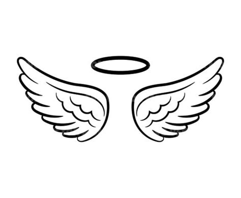 Angel Wings and Halo Svg Loss Memorial. Vector Cut File for - Etsy