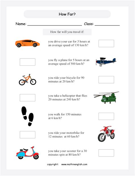 17+ Get Inspired For Math Worksheet Distance Rate Time