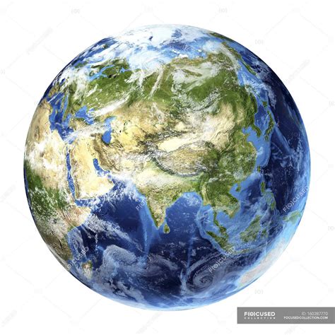 Satellite view of Asia — green, water - Stock Photo | #160287770