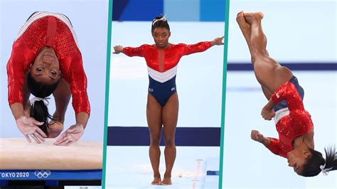 Simone Biles Vault Routine In Photos Before Pulling Out Of Team Finals ...