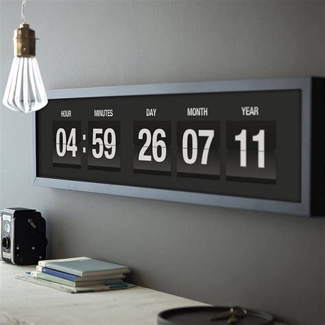 「giant digital clock with flip numbers」的圖片搜尋結果 | Modern wall clock design, Wall clock design ...