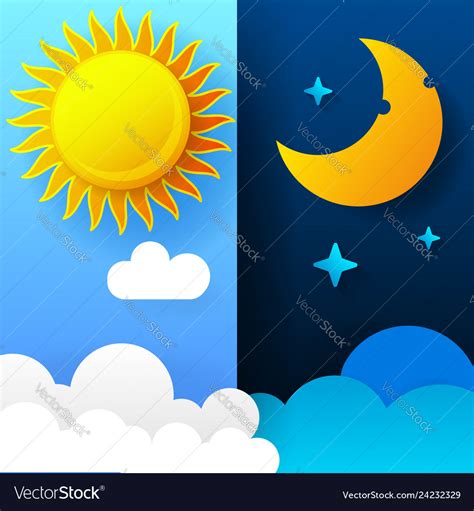 Day and night concept Royalty Free Vector Image