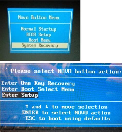 Booting a Lenovo Yoga 720 with a NOVO Button.