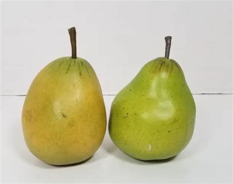 2 REALISTIC ARTIFICIAL Faux Fake Fruit Pears Home Decor Kitchen Prop Staging $9.95 - PicClick