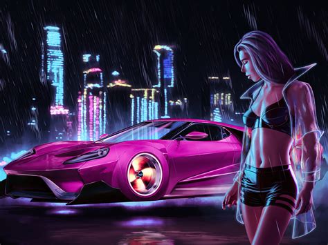 1600x1200 Pink Car Cyberpunk Girl 4k Wallpaper,1600x1200 Resolution HD ...