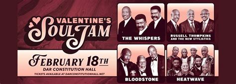 Valentine's Soul Jam: The Whispers, Heatwave, Bloodstone & The Stylistics Tickets | 18th ...