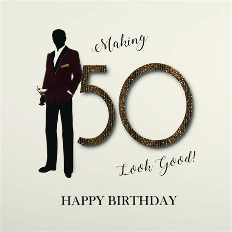 Making 50 Look Good - Large Handmade 50th Birthday Card / MRM8 - Tilt Art