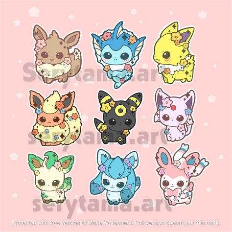 Pokemon Eeveelutions Cute