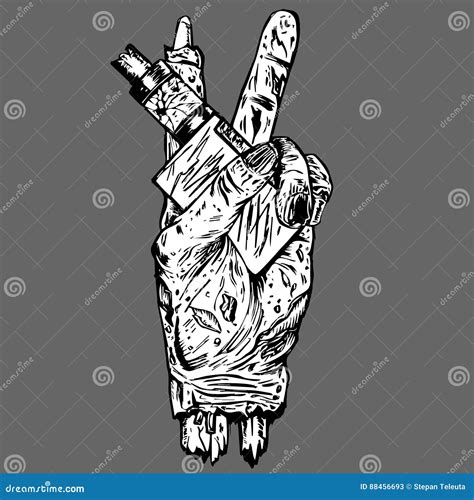 Vector Zombie Hand stock illustration. Illustration of club - 88456693