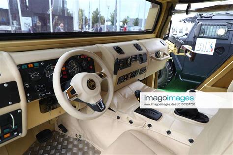 MOSCOW REGION, RUSSIA - AUGUST 24, 2020: The interior of a GAZ Tigr infantry mobility vehicle (a