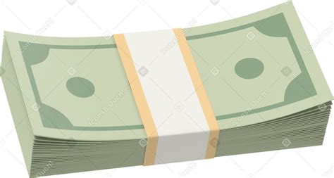 3D wad of money PNG, SVG