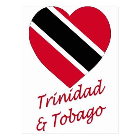 Trinidad & Tobago Flag Heart Postcard | Zazzle.com (With images ...