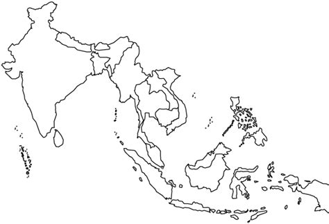 Blank Political Map Of East Asia