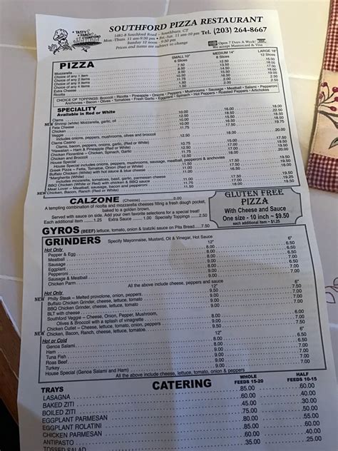 Southford Pizza & Restaurant - 17 Reviews - Pizza - 1481 Southford Rd, Southbury, CT ...