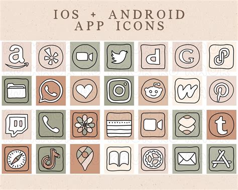 Aesthetic App Icons Doodle