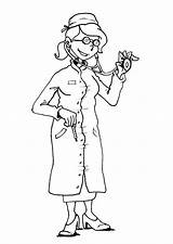 Lady Doctor Coloring Pages sketch template