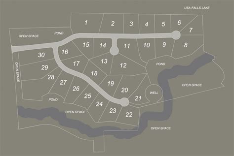 Creedmoor Partners SiteMap showing available custom home lots on the 60 acre site - Creedmoor ...