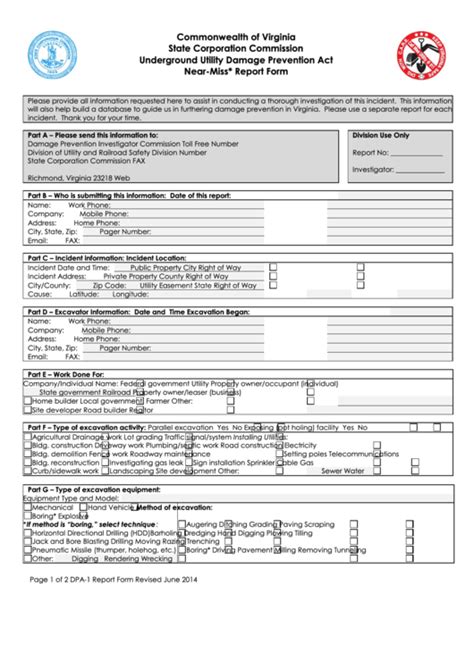 Near-Miss Report Form printable pdf download