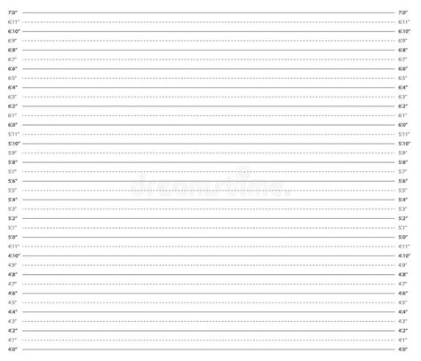 Character Height Chart Template