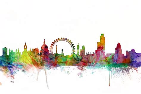 London England Skyline Digital Art by Michael Tompsett