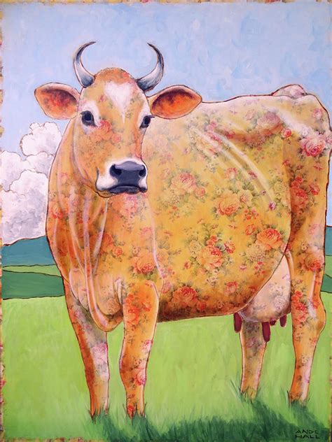 Rosy the Jersey Painting by Ande Hall | Fine Art America