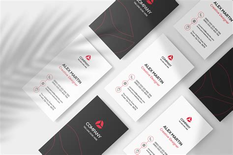 Creative Vertical Premium Minimal Business Card on Behance