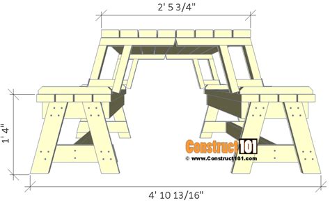 Folding Picnic Table Plans - Easy To Build Projects (With images) | Folding picnic table plans ...