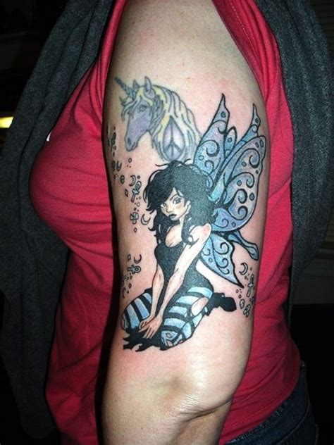 40 Adorable Fairy Tattoo Designs | Fairy tattoo designs, Fairy tattoo, Unicorn tattoos