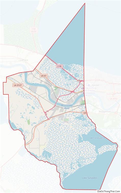 Map of Saint Charles Parish, Louisiana - Địa Ốc Thông Thái