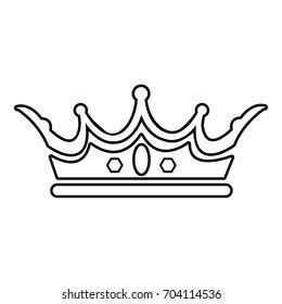 Princess Crown Icon Outline Illustration Princess Stock Vector (Royalty ...