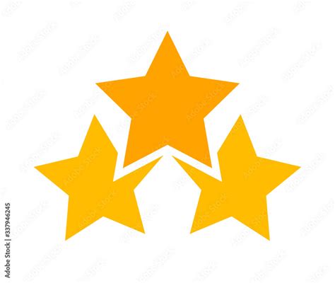 Vetor do Stock: three stars icon cute isolated on white background ...