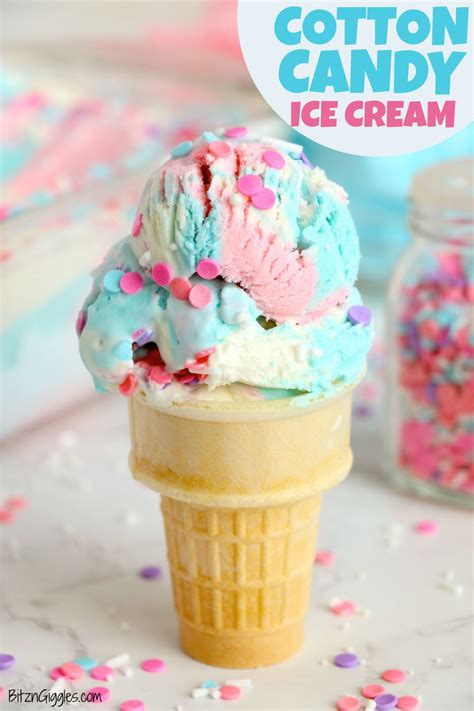 Cotton Candy Ice Cream - Bitz & Giggles