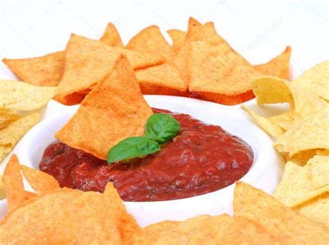 Nachos and salsa dip i ⬇ Stock Photo, Image by © tkemot #2315246