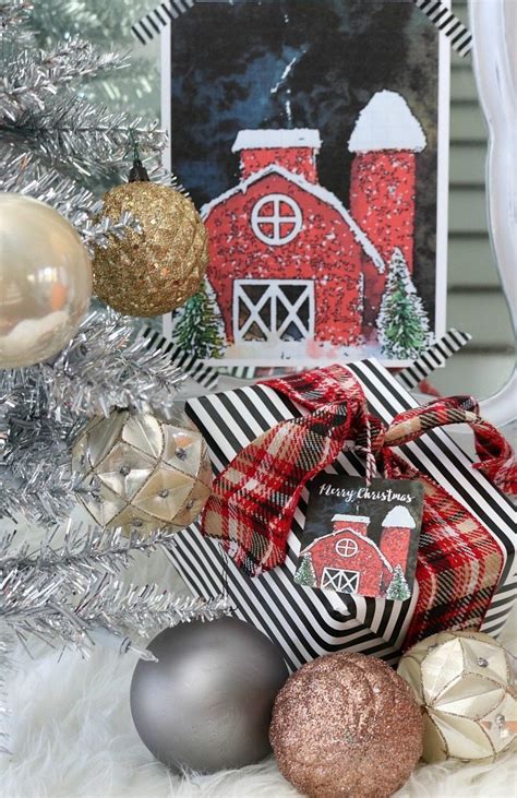 Red Barn Christmas Tags - Prints - Refresh Restyle