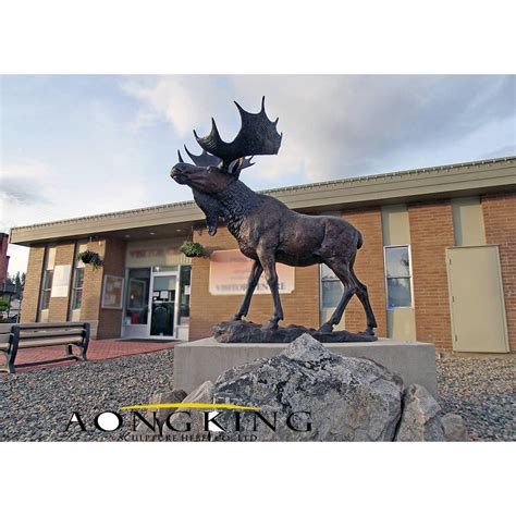 Bronze Moose Statue In Casting Bronze - Aongking Sculpture