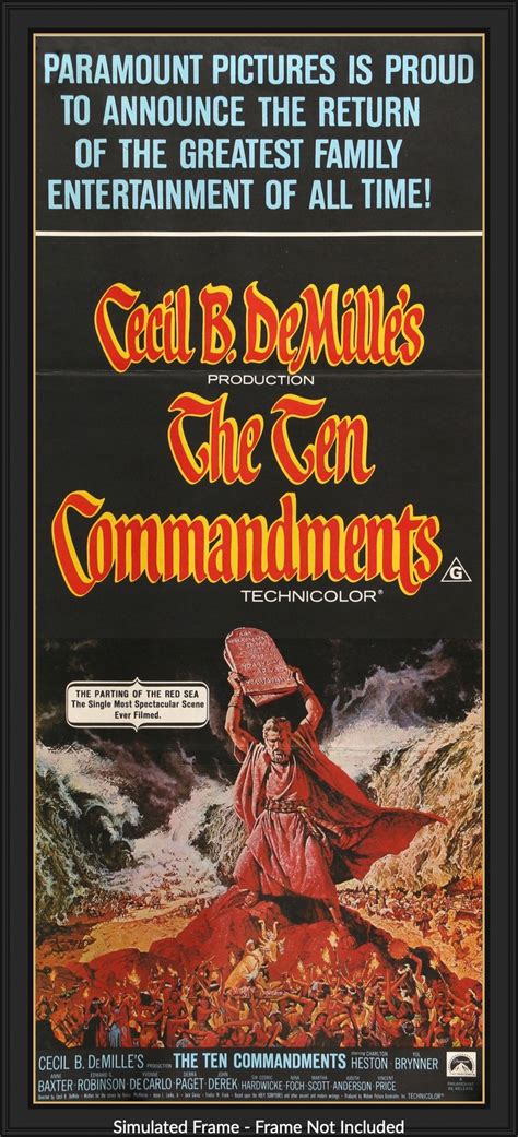 The Ten Commandments (1956) Original R72 Australian Movie Poster ...