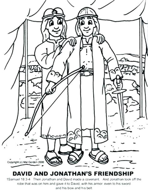 David And Jonathan Friendship Coloring Pages at GetColorings.com | Free ...