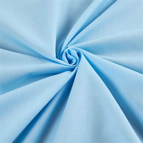 Solid Poly Cotton - Baby Blue - Solid Color Fabric Broadcloth 58"/ 60 ...