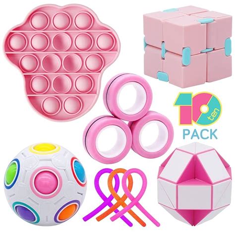 Buy Fidget Toys for Girls - Fidgets Include Fidget Cube Push Pop Bubble ...