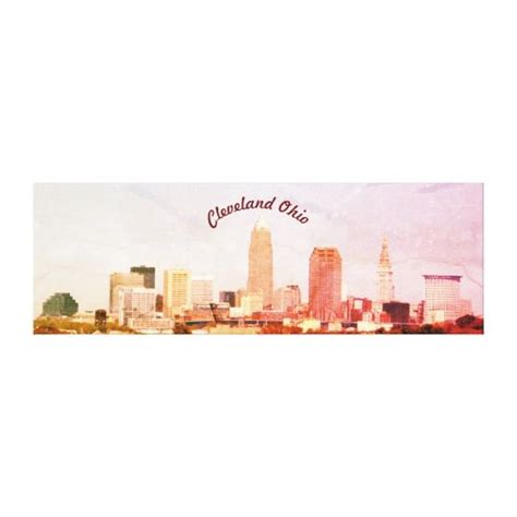 Colorful Cleveland Skyline Canvas Print | Zazzle | Canvas prints, Cleveland skyline, Canvas