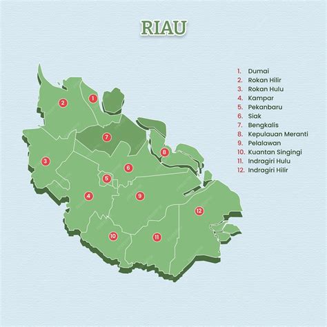 Premium Vector | Riau province map template for vector assets