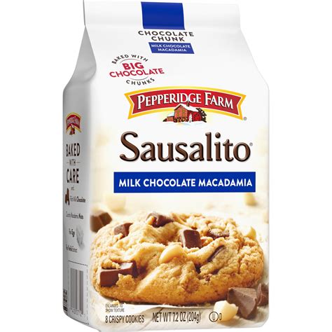 Pepperidge Farm Sausalito Crispy Milk Chocolate Macadamia Cookies, 7.2 ...