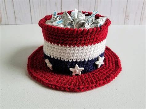 Crochet Americana Hat PATTERN ONLY USA America American Candy Dish ...