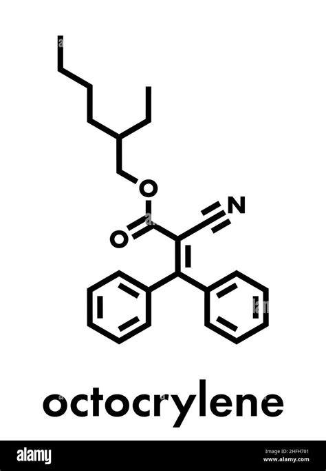 Octocrylene sunscreen molecule. Skeletal formula Stock Vector Image & Art - Alamy