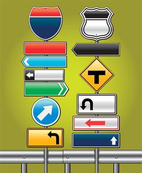 Road signs board. Vector illustration. 1938188 Vector Art at Vecteezy