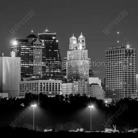 Kansas City Skyline Images Black and White