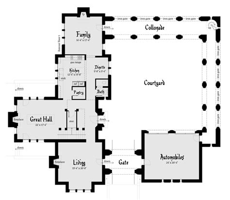 European Style House Plan 70809 with 3 Bed, 4 Bath, 2 Car Garage ...