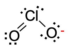 Draw the structural formula for the chlorite ion, ClO2-, and state the type of bonds in a ...