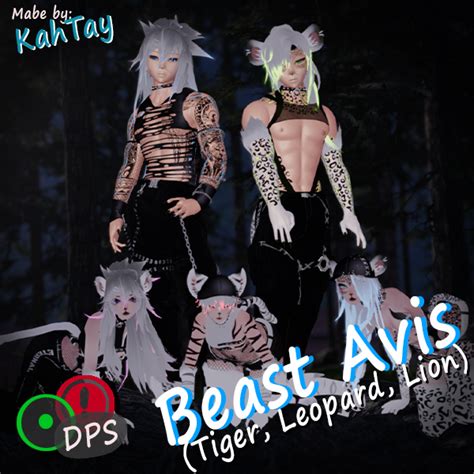 Kiara, Leona, Fang, Ace, and Everet (Beast Avatars) [VRChat Avatars]