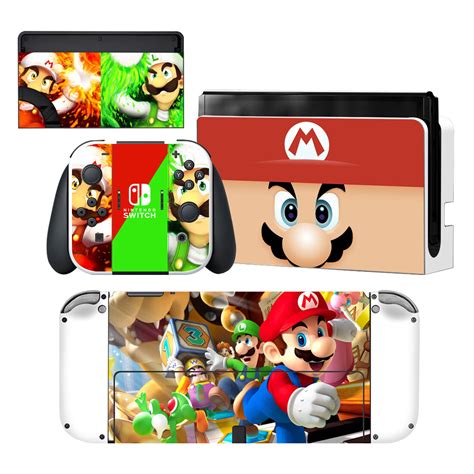 Game Super Mario Nintendo Switch OLED & Joycons Skin Sticker Decal ...